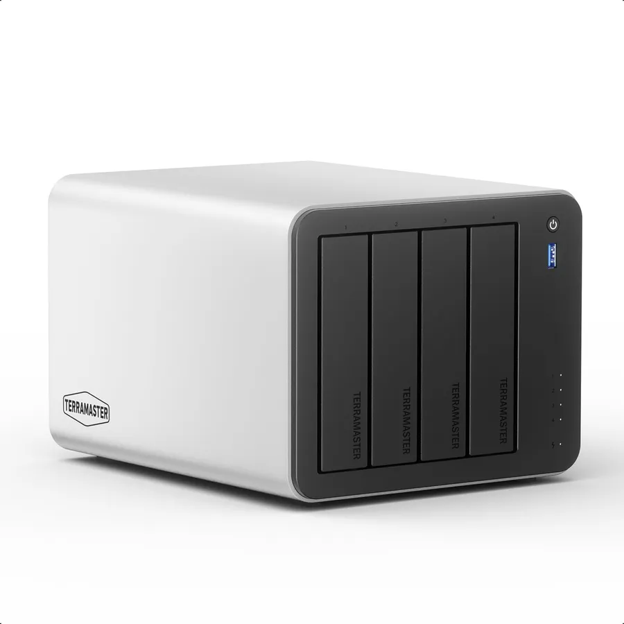 TERRAMASTER F4-425 Pro - NAS mit 4 Einschüben, Intel N305 8 Kerne, 8 GB RAM und 2 × 5 GbE, ohne Festplatten