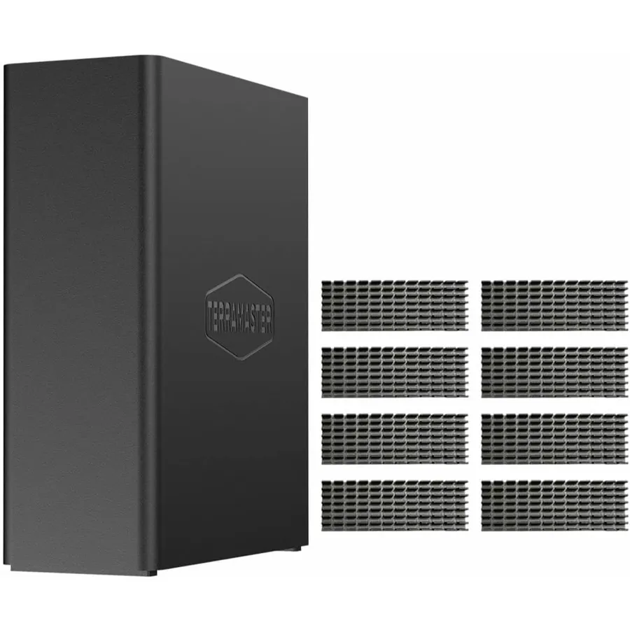 TERRAMASTER F8 SSD Plus - SSD-NAS mit 8 M.2-NVMe-Steckplätzen, Core i3-N305, 16 GB DDR5 und 10 GbE, ohne SSD