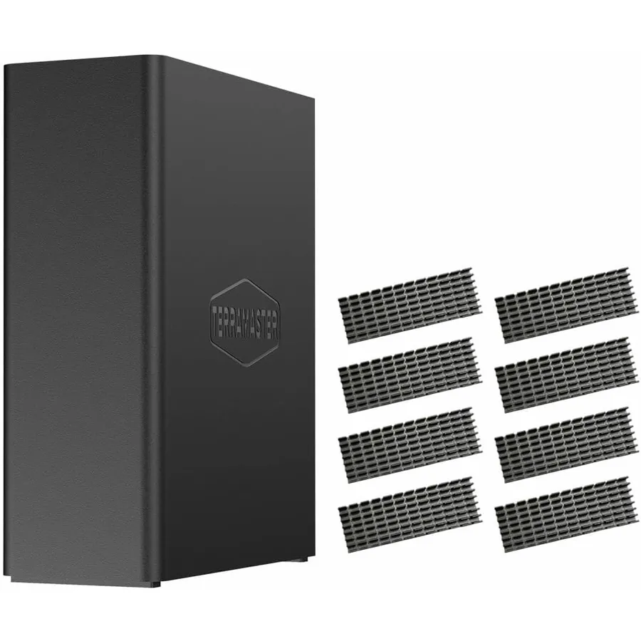 TERRAMASTER F8 SSD - SSD-NAS mit 8 M.2-NVMe-Steckplätzen, Intel N95, 8 GB DDR5 und 10 GbE, ohne SSD