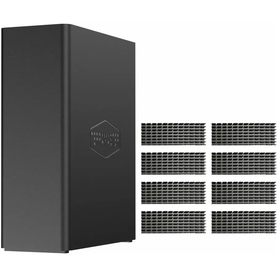 TERRAMASTER F8 SSD Plus - NAS 100 % SSD 8 emplacements M.2 NVMe, Core i3-N305, 16 Go DDR5, 10 GbE