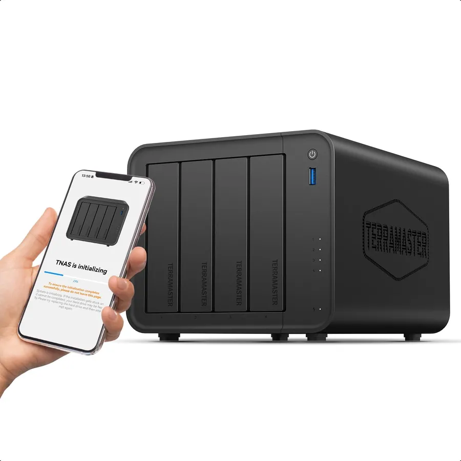TERRAMASTER F4-425 - NAS a 4 alloggiamenti per la casa, senza dischi